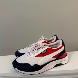 Puma Red and White Athletic Shoes
